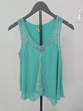Takara Mint Green Lace-Trim Sleeveless Camisole